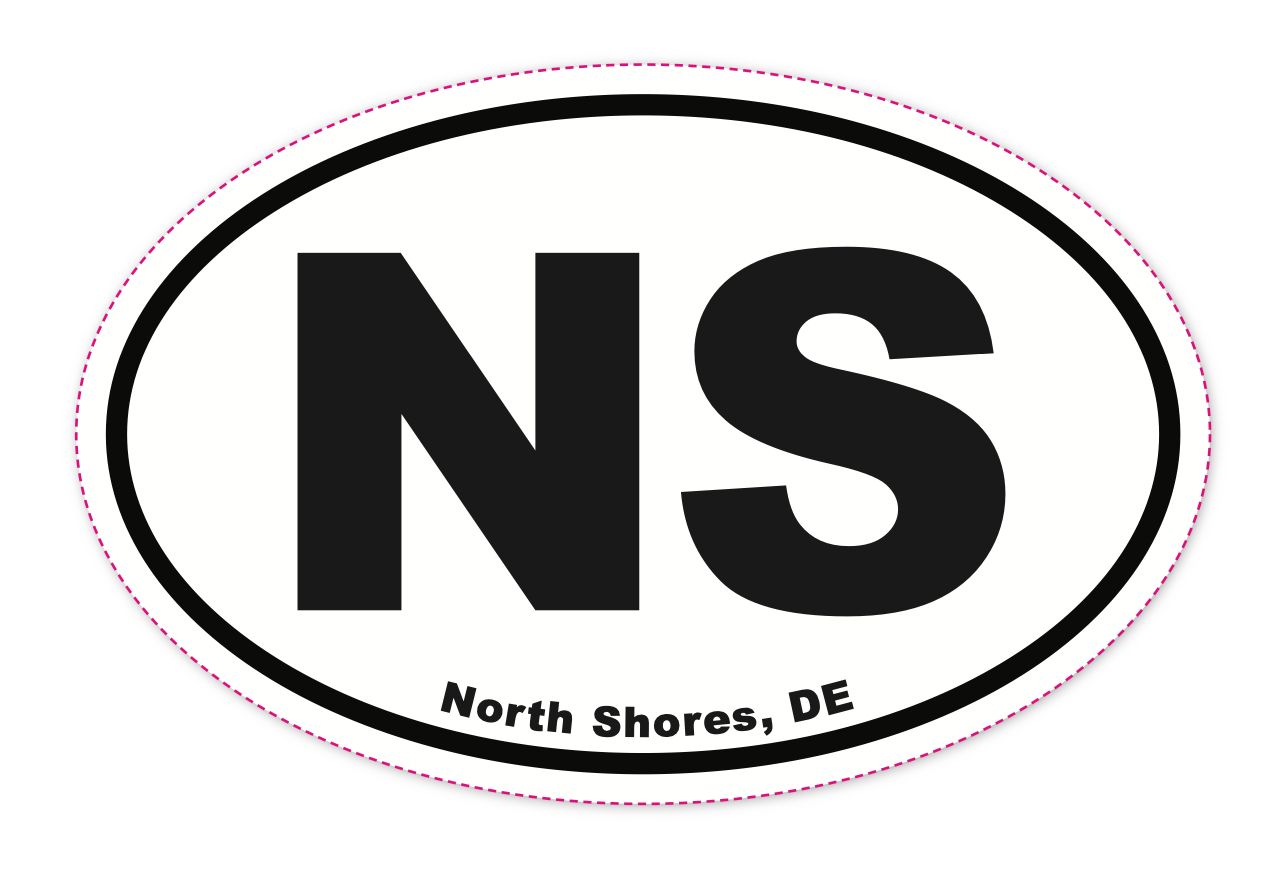 EURO STICKER 5.75 x 3.875 OVAL NORTH SHORES