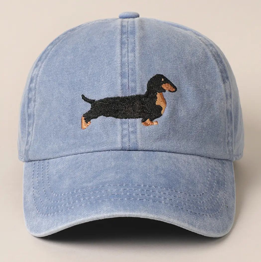 CLASSIC COTTON NOVELTY HAT OS DENIM WEINER DOG