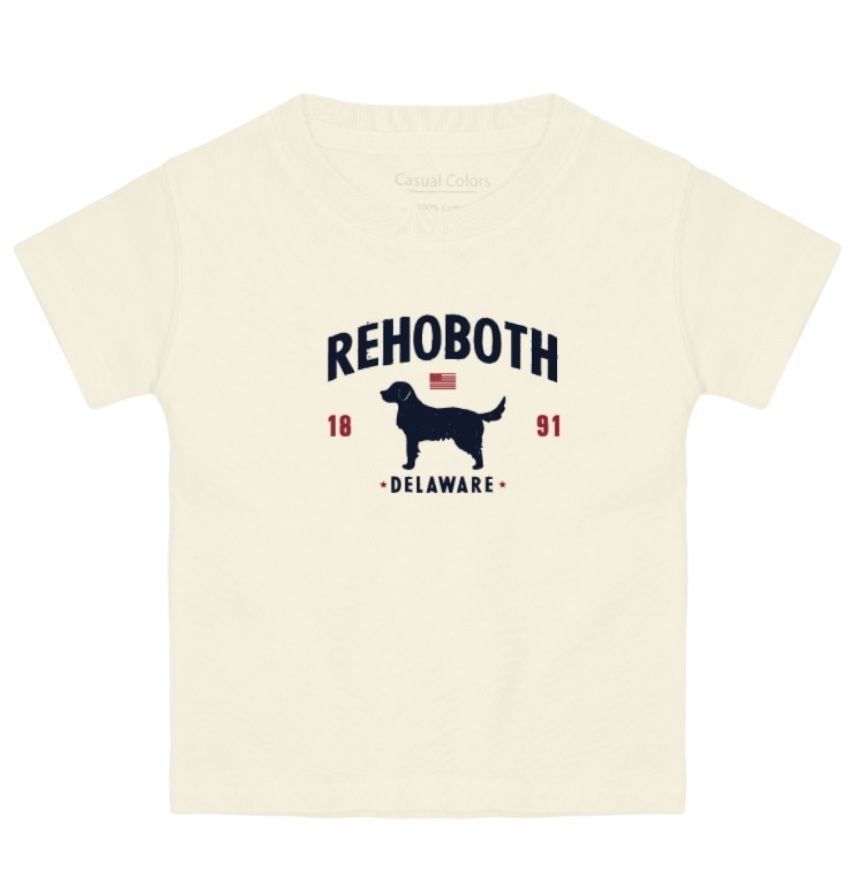 INFANT AMERICANA RETRIEVER SS TEE, Color: IVORY, Size: 6M