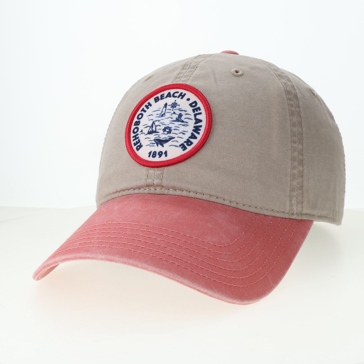 LEGACY TERRA TWILL HAT KHAKI/RED ENCLOSED NATURE