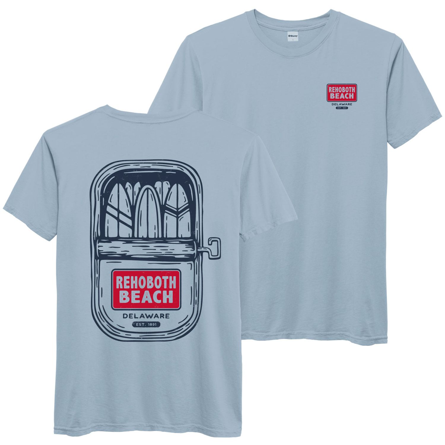 TIN CAN SARDINES SS TEE, Color: SLATE GREY, Size: S