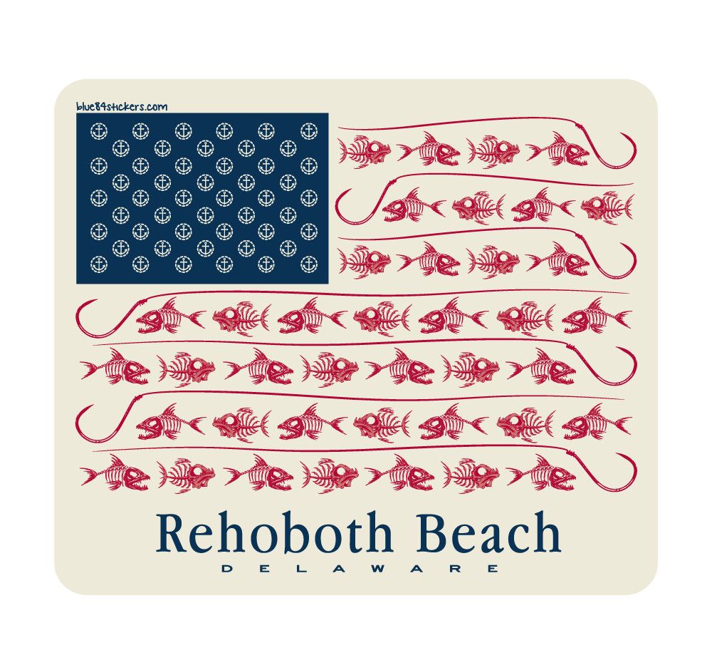 ACRYLIC MAGNET BONEFISH FLAG