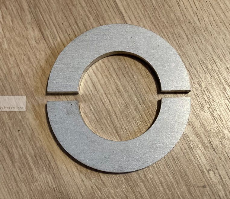 Paire de contre-brides en demi couronne pompe Sauzay ø 40mm