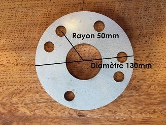 Contre-bride 3 trous ø 40mm