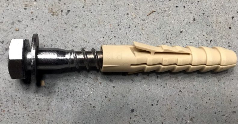 Tire-fond avec cheville 8×50