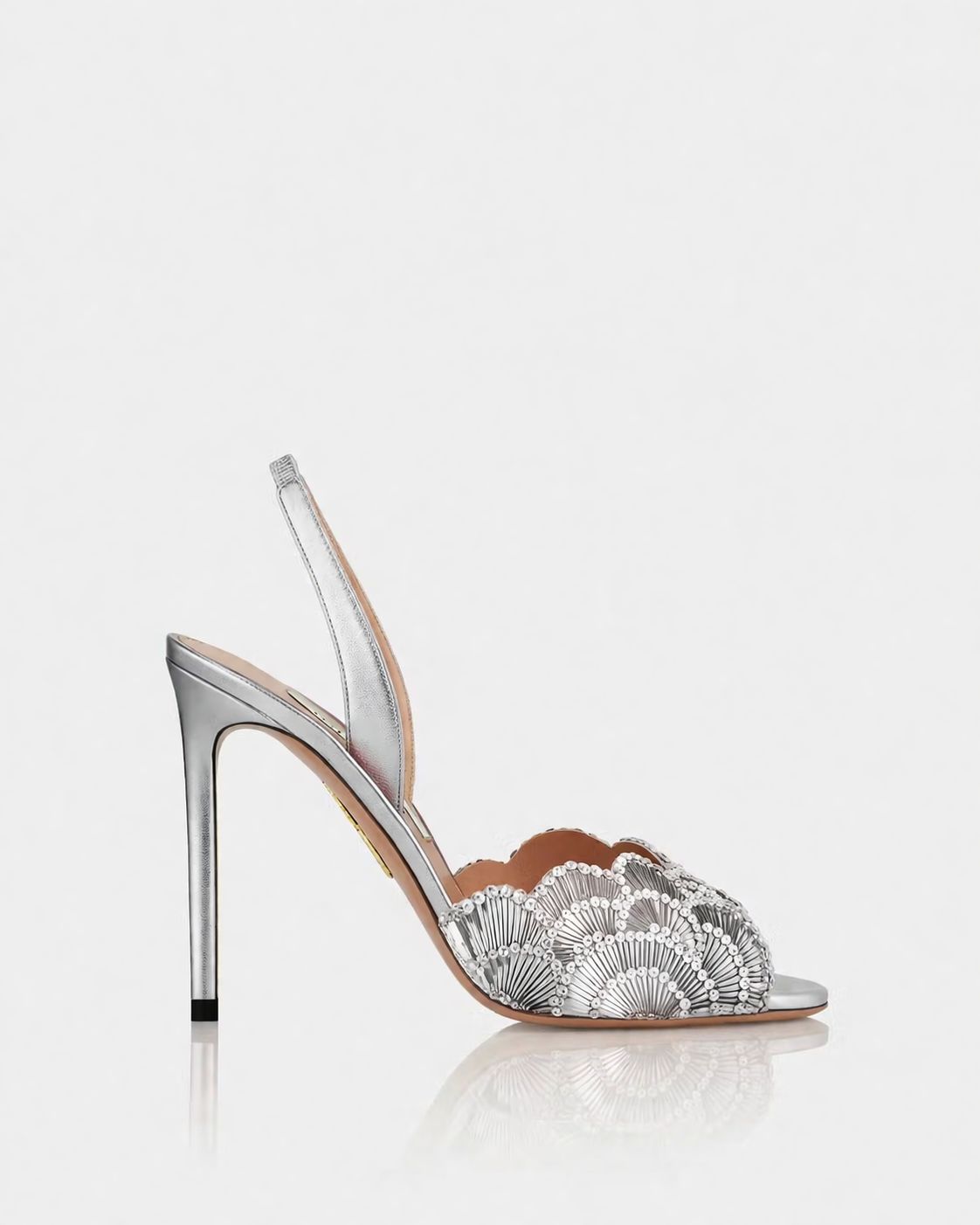 صندل اكوازورا لون فضي مغلق من الخلف