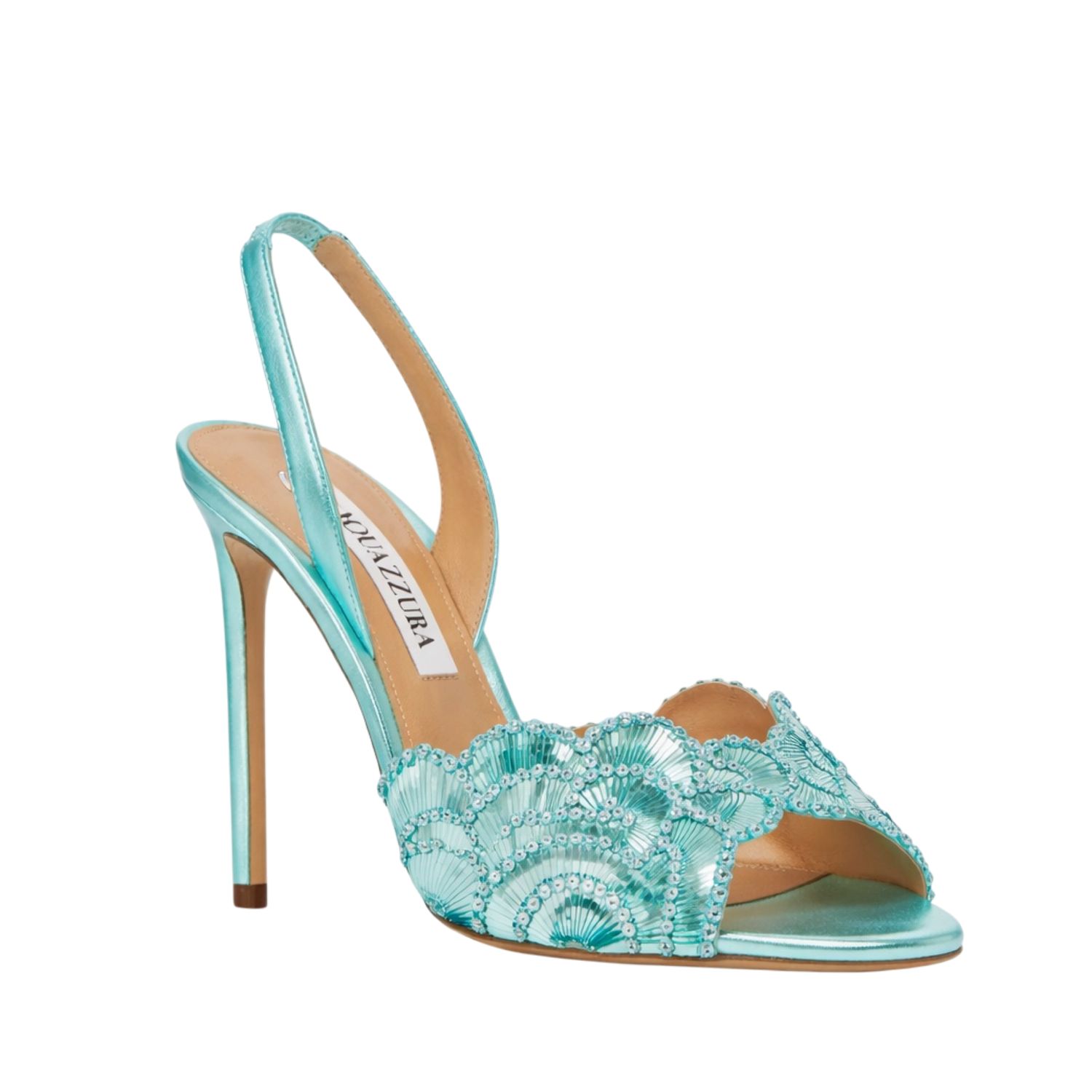 صندل اكوازورا لون تركوازي مغلق من الخلف