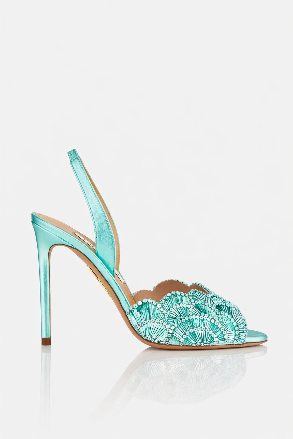 صندل اكوازورا لون تركوازي مغلق من الخلف