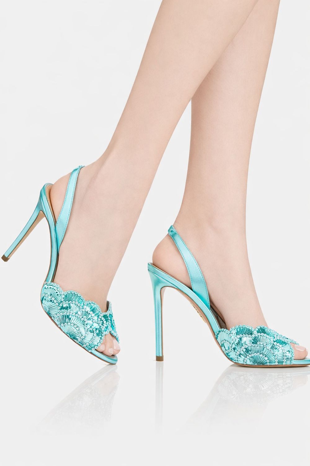 صندل اكوازورا لون تركوازي مغلق من الخلف