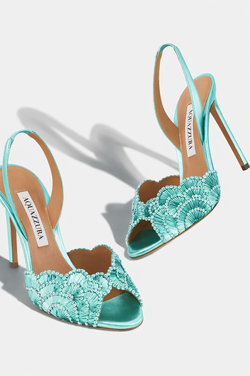 صندل اكوازورا لون تركوازي مغلق من الخلف