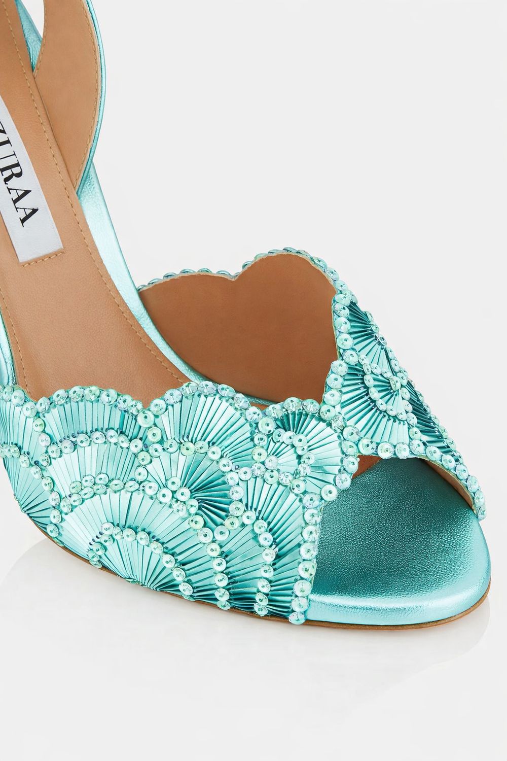 صندل اكوازورا لون تركوازي مغلق من الخلف