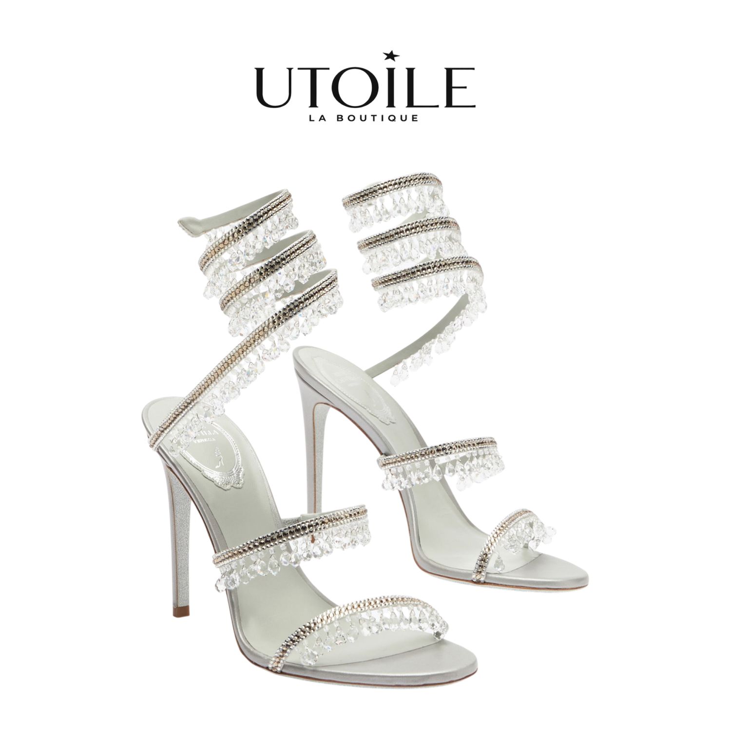 Rene Caovilla Chandelier Ivory Sandal 105
