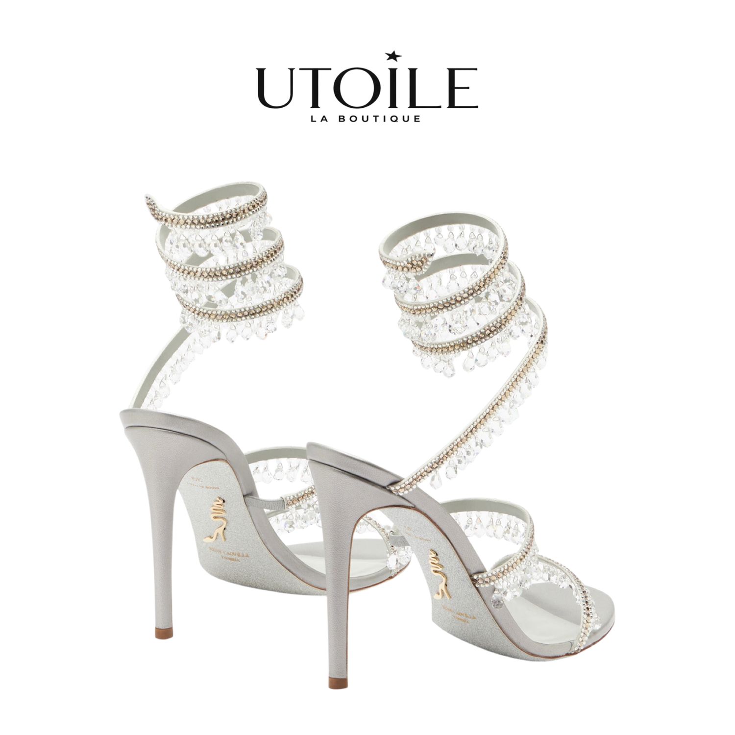 Rene Caovilla Chandelier Ivory Sandal 105