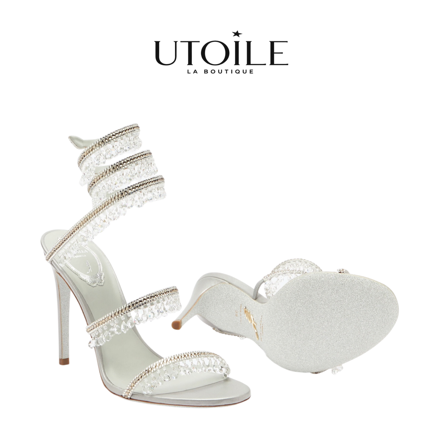 Rene Caovilla Chandelier Ivory Sandal 105