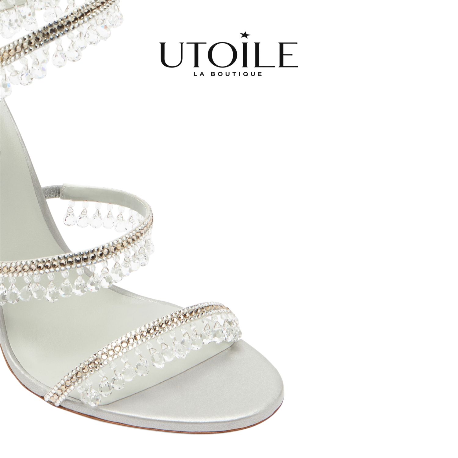 Rene Caovilla Chandelier Ivory Sandal 105