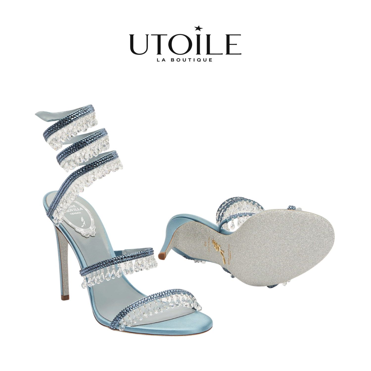 Rene Caovilla Chandelier Ivory Sandal 105