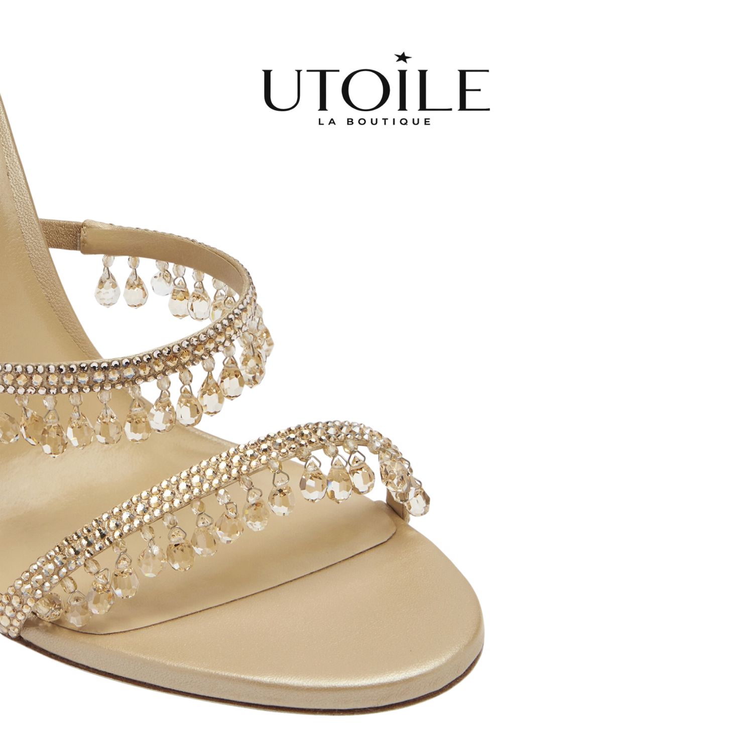 Rene Caovilla Chandelier Ivory Sandal 105