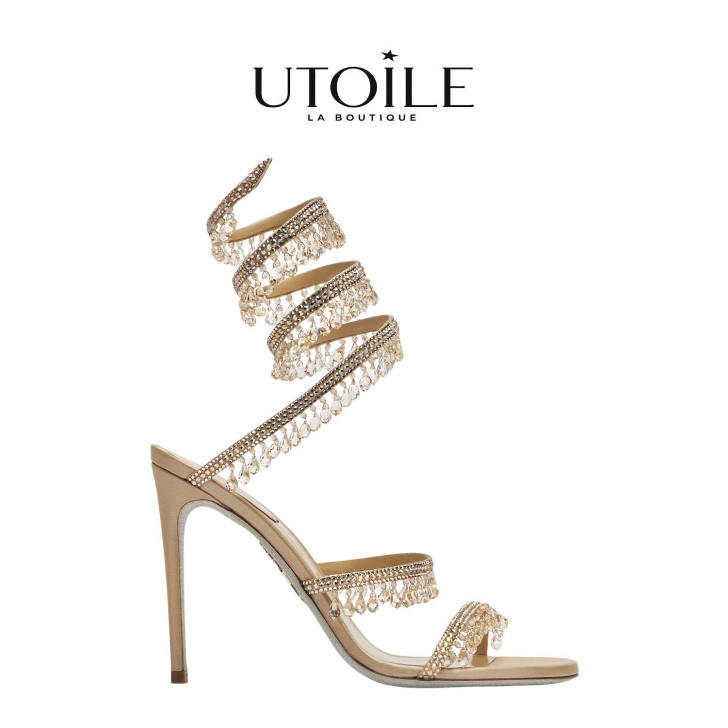 Rene Caovilla Chandelier Ivory Sandal 105