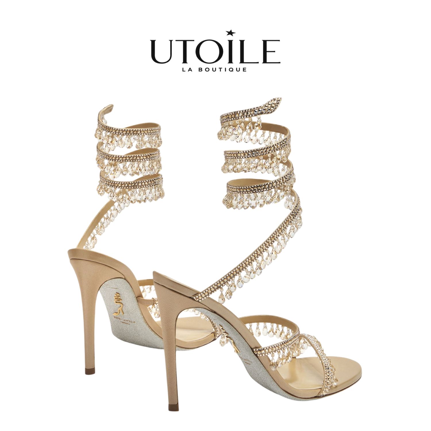 Rene Caovilla Chandelier Ivory Sandal 105