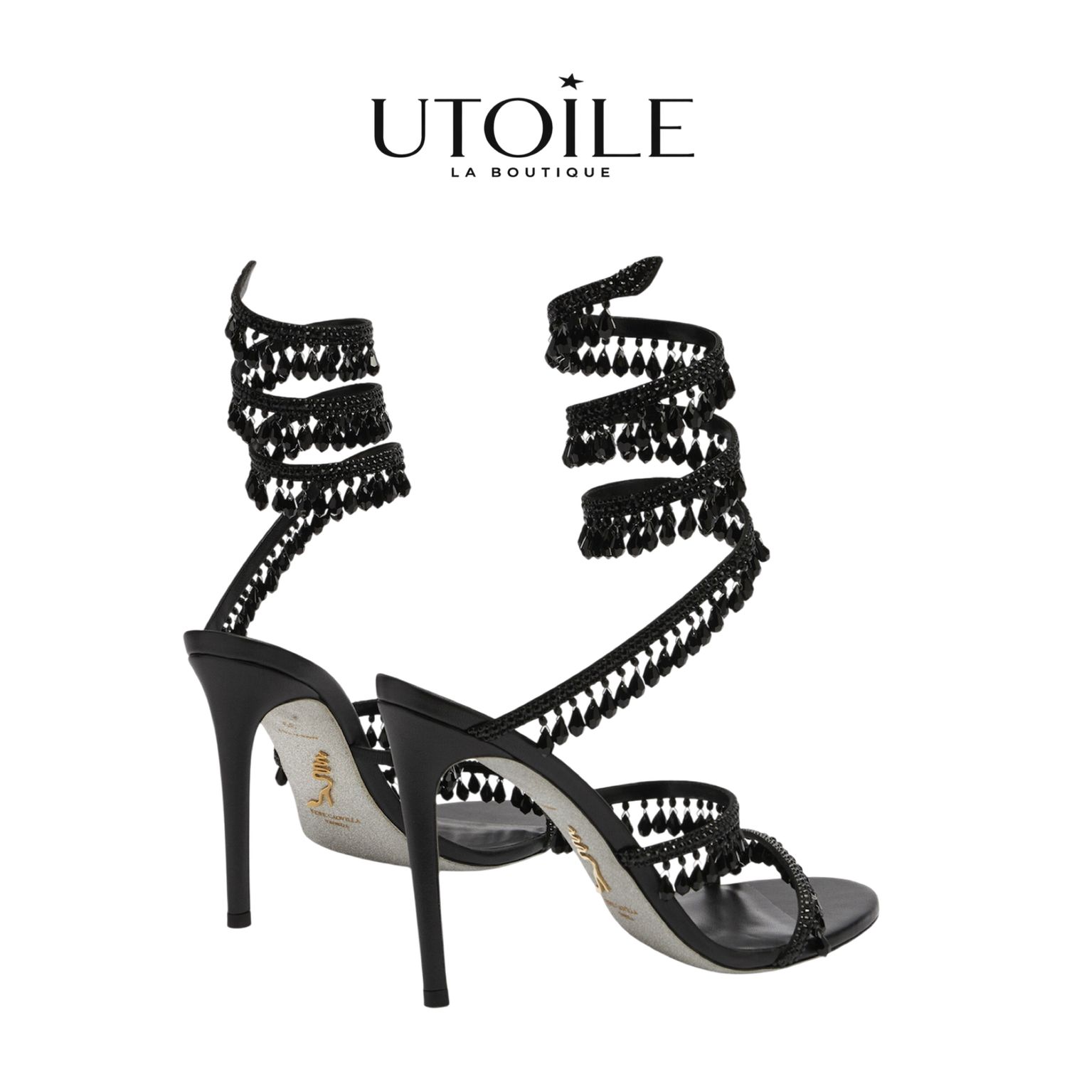 Rene Caovilla Chandelier Ivory Sandal 105