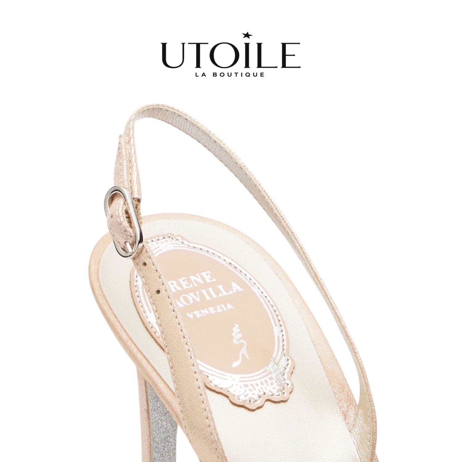Rene Caovilla Cinderella Honey Slingback With Crystal 80