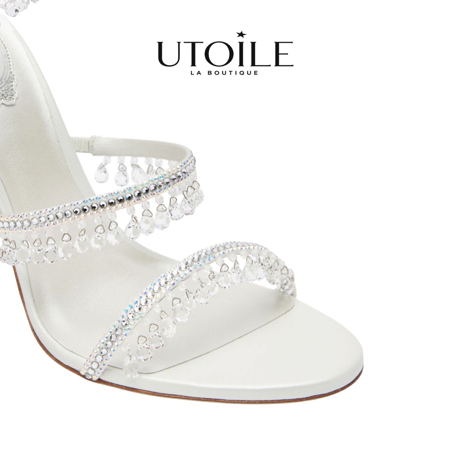 Rene Caovilla Chandelier Ivory Sandal 105