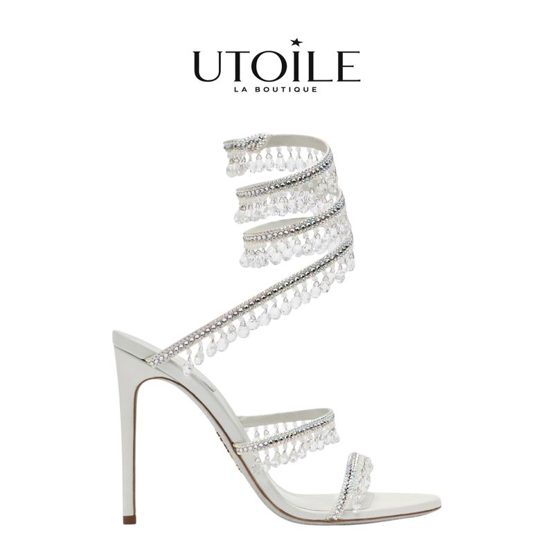 Rene Caovilla Chandelier Ivory Sandal 105