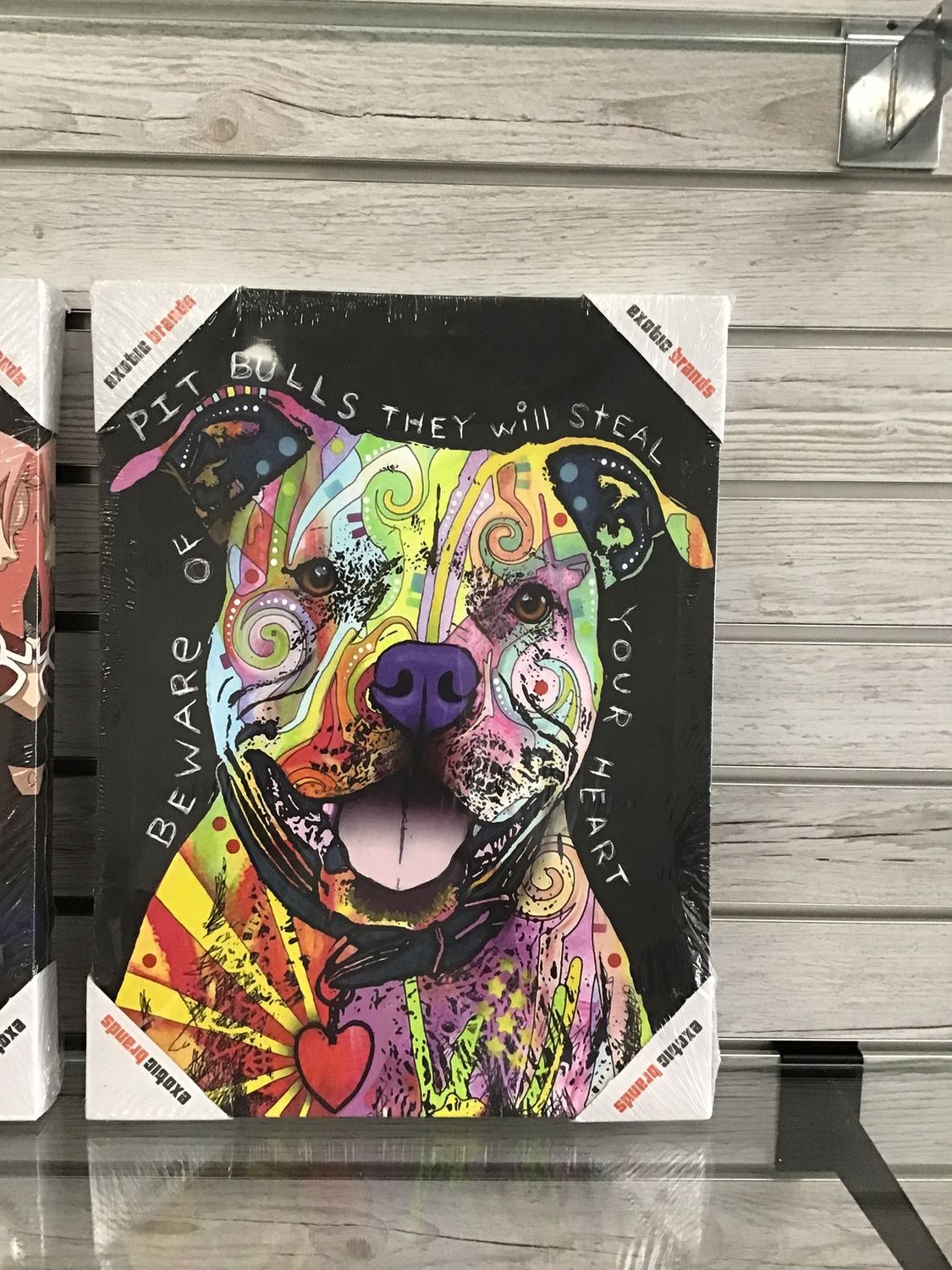 Exotic Brands Designer Picture Frame w/ LED, Colour: Pitbulls