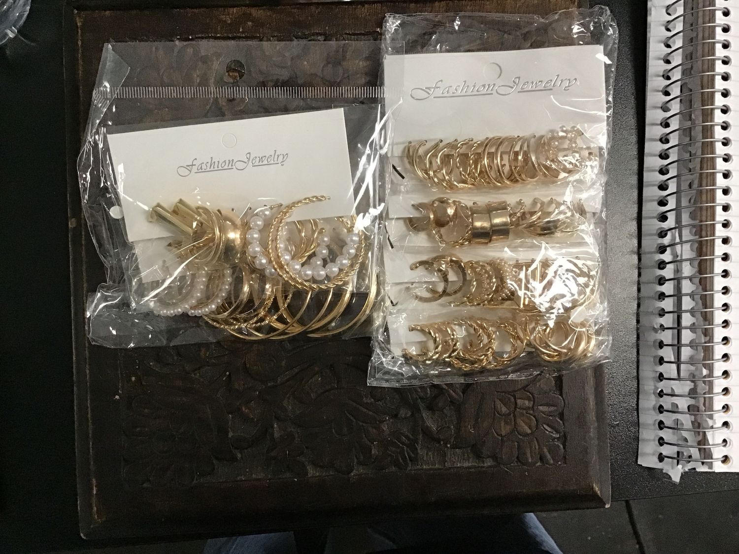 6 pack Gold Earring sets