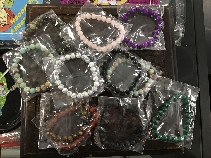 Tiger eye, Amethyst, Obsidian, Hematite, bracelets