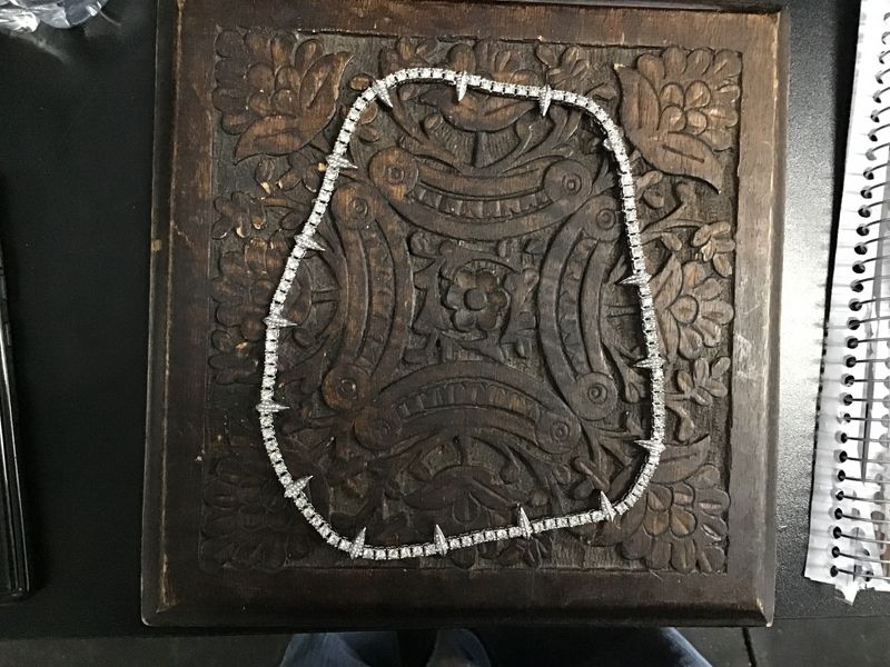 CZ Black Panther 22in. Necklace