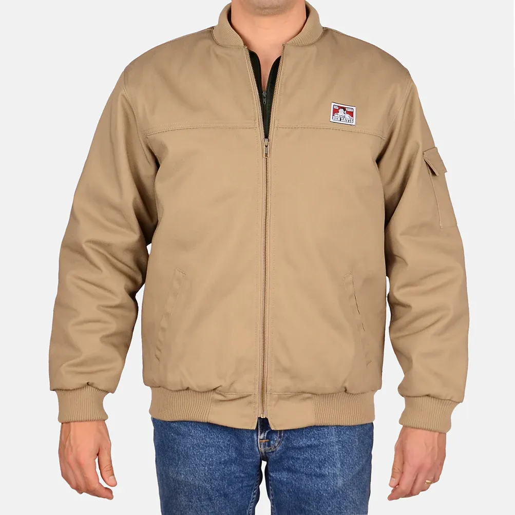 Ben Davis Bomber Jacket, Colour: Khaki, Size: Small