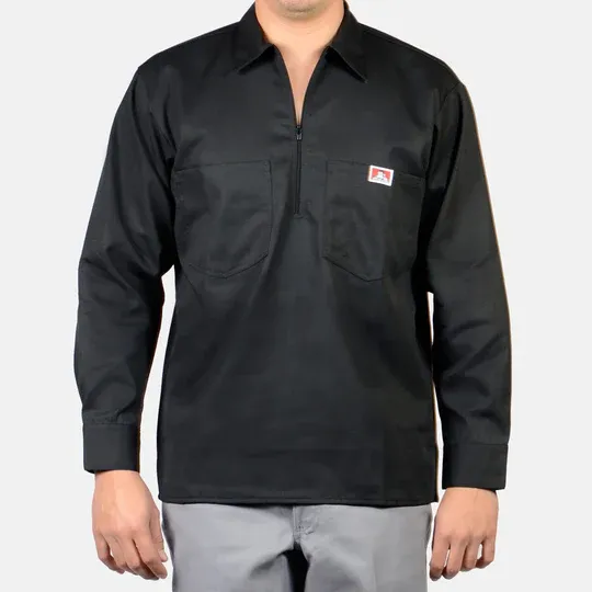 Ben Davis 1/2 Zip Long Sleeve - Solid