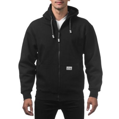Pro Club Zip Up Hoodie, Colour: Black, Size: XSmall