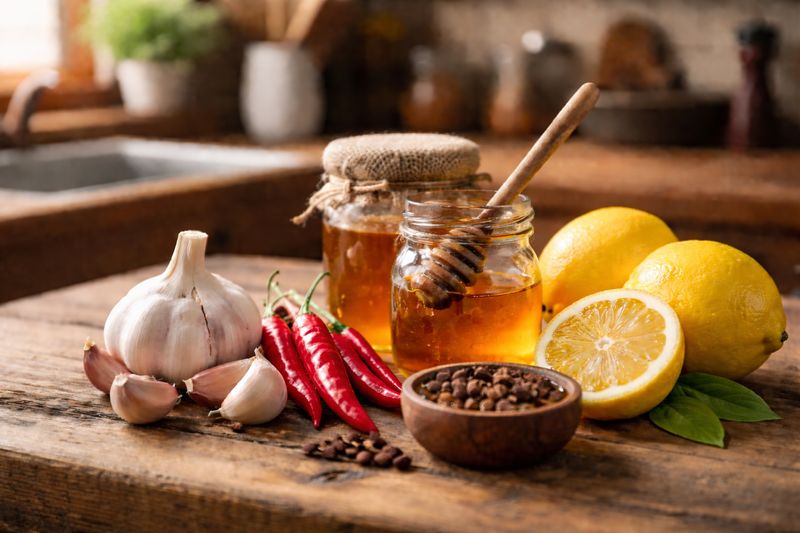 Fermented Honey, Garlic, Cayenne Pepper