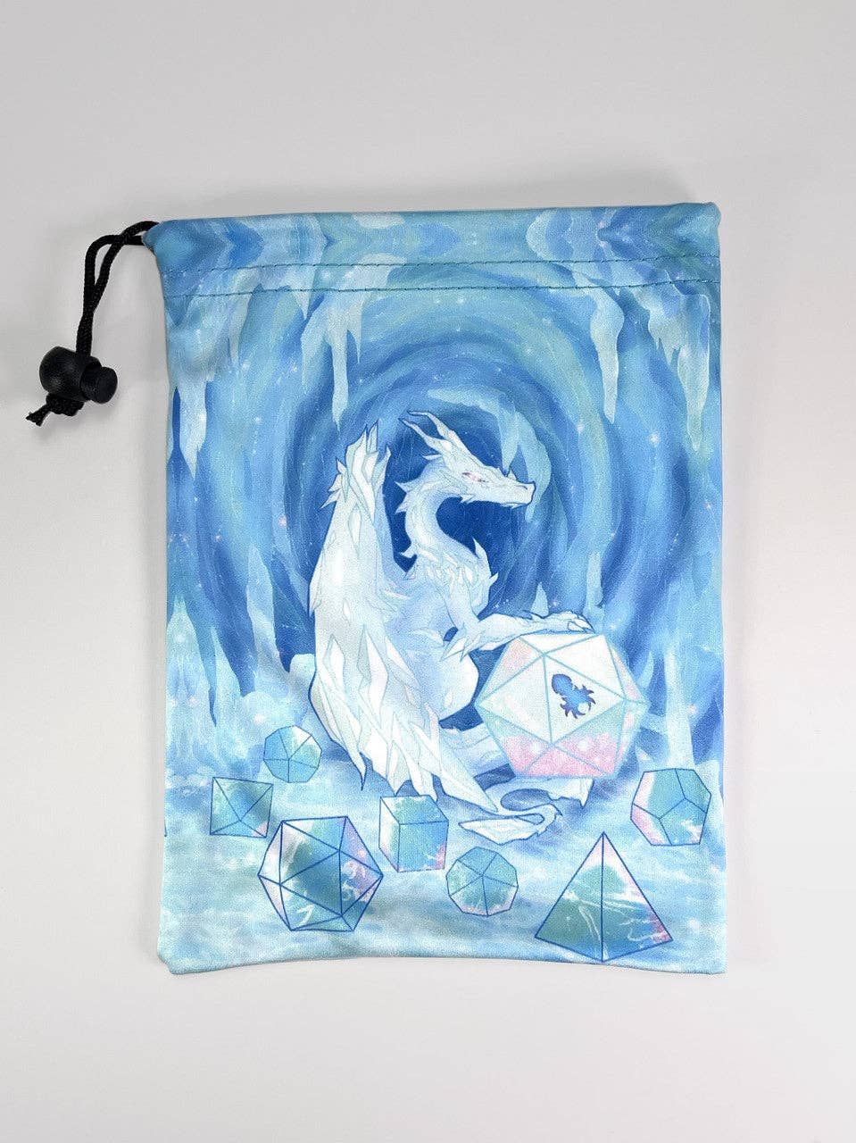 Large Dice Bag Ice Dragon