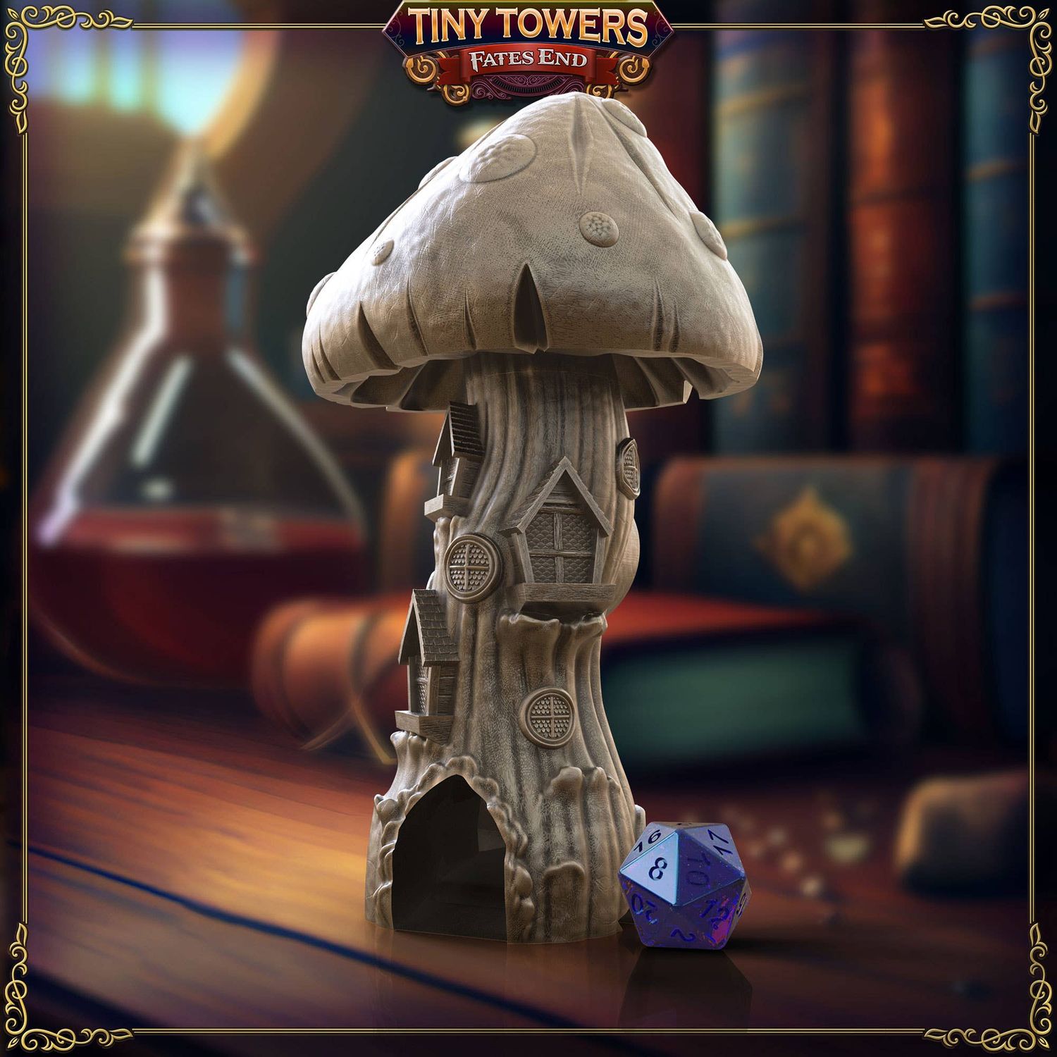 Mushroom Manor Dice Tower | TTRPG, D&amp;D, Pathfinder, CoC