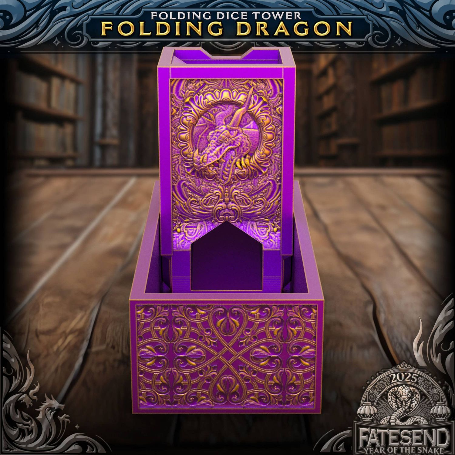 Folding Dragon Dice Tower &amp; Storage | TTRPG, D&amp;D, TCG, CoC