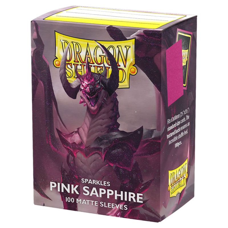 Dragon Shield Matte: Pink Sapphire Sparkles QTY 100