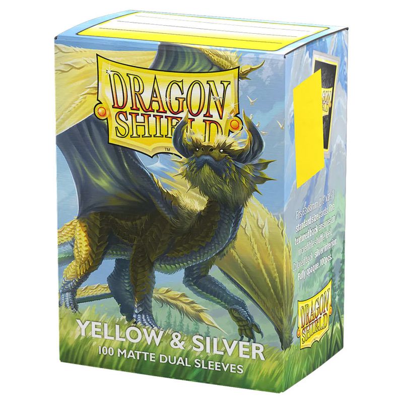 DS: Matte Yellow &amp; Silver QTY 100 Sleeves