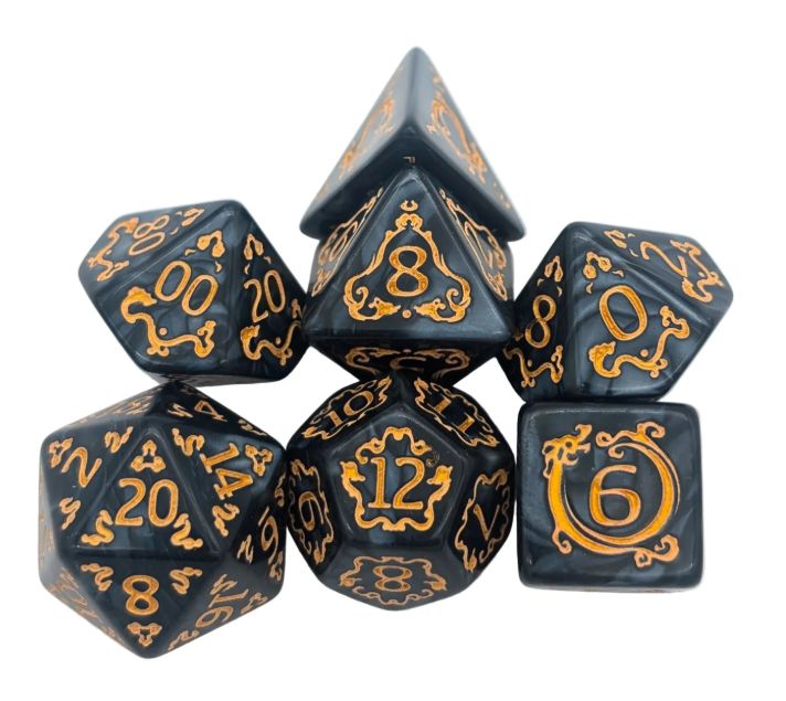 Dragon Dice Set, Colour: Black
