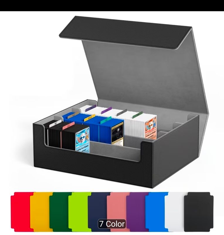 Card Storage Box, Magnetic &amp; Holds 1800 Sleeved Cards