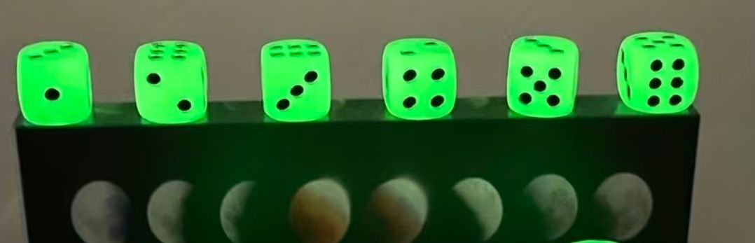 Glow in the Dark D6 - 6pk