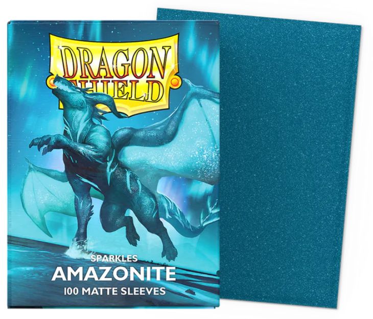 Dragon Shield Matte Sparkle Sleeves - 100 ct, Color: Amazonite