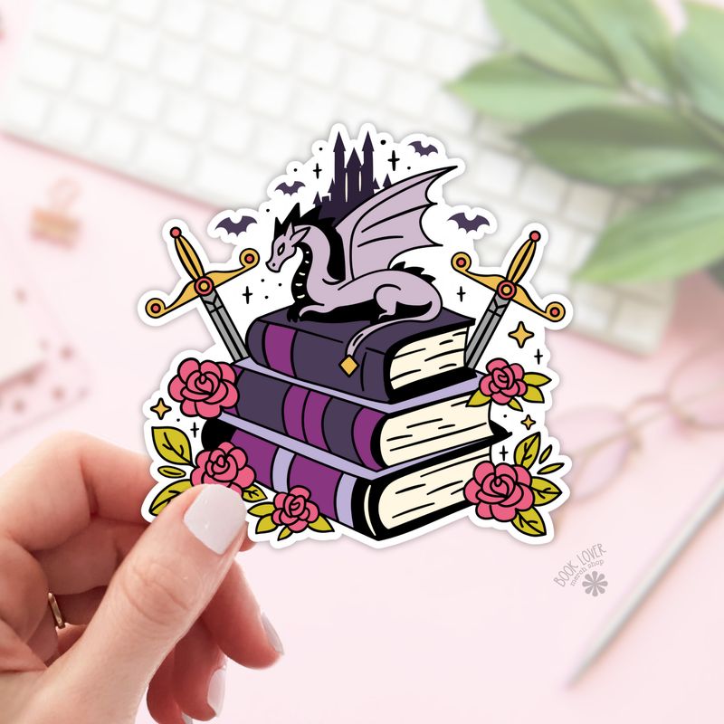 Fantasy Pile of Books Stickers / Bookish Stickers