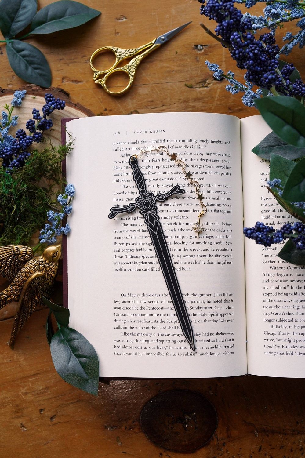 Starfall Blade Faux Leather Bookmark