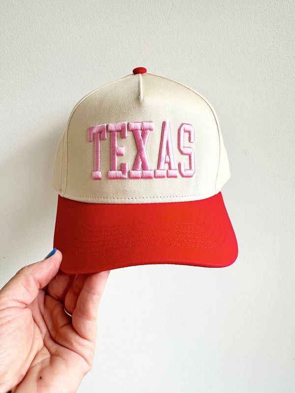 TEXAS Shade Of Pink Vintage Trucker Hat
