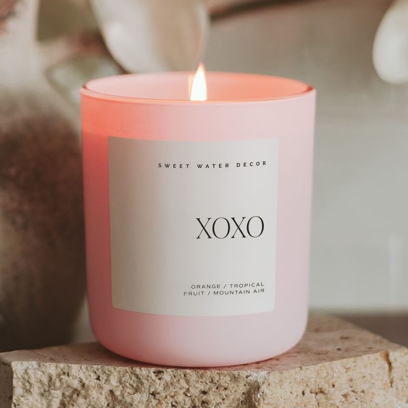 XOXO 15 oz Soy Candle, Matte Jar - Valentine's Day &amp; Gifts