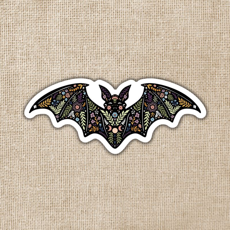 Magical Boho Bat Sticker, 3-inch