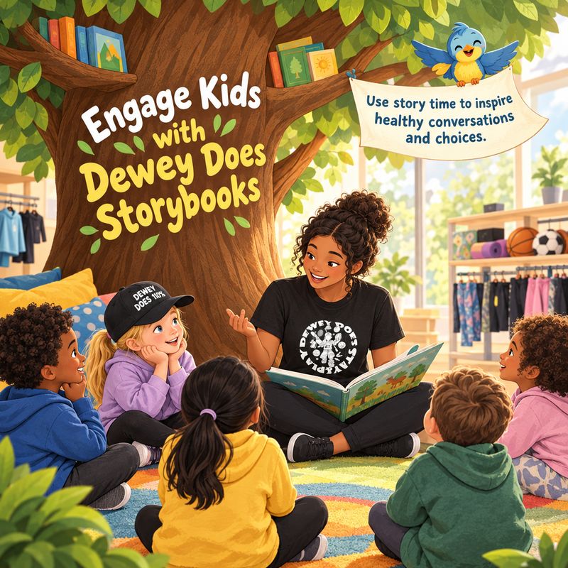 Make story time a springboard for healthy conversations with Dewey Does storybooks.